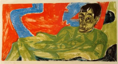 Portrait of Otto Mueller by Ernst Ludwig Kirchner